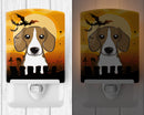 Halloween Beagle Ceramic Night Light Compact, UL-Certified, Ideal for Bedroom, Bathroom, Nursery, Hallway, Kitchen, 6x4x3, Multicolor