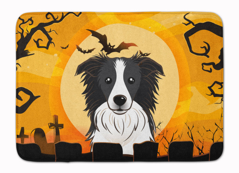 Halloween Border Collie Machine Washable Memory Foam Mat BB1799RUG