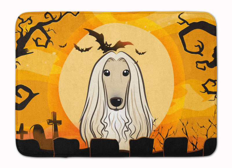 Halloween Afghan Hound Machine Washable Memory Foam Mat BB1802RUG