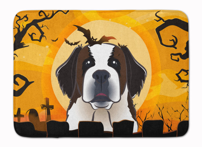 Halloween Saint Bernard Machine Washable Memory Foam Mat BB1804RUG