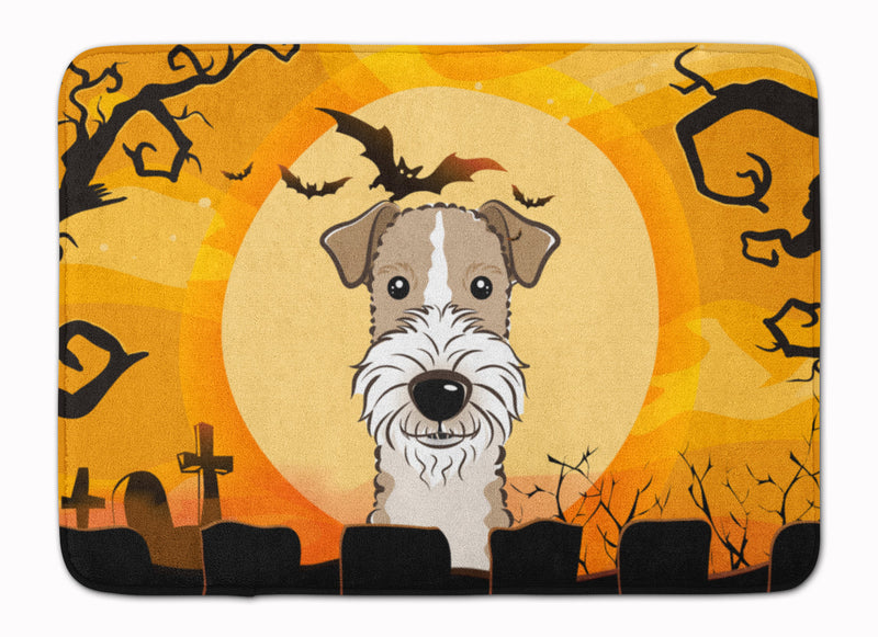 Halloween Wire Haired Fox Terrier Machine Washable Memory Foam Mat BB1805RUG