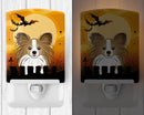 Halloween Papillon Ceramic Night Light Compact, UL-Certified, Ideal for Bedroom, Bathroom, Nursery, Hallway, Kitchen, 6x4x3, Multicolor