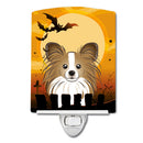 Halloween Papillon Ceramic Night Light Compact, UL-Certified, Ideal for Bedroom, Bathroom, Nursery, Hallway, Kitchen, 6x4x3, Multicolor
