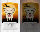 Halloween Golden Retriever Ceramic Night Light Compact, UL-Certified, Ideal for Bedroom, Bathroom, Nursery, Hallway, Kitchen, 6x4x3, Multicolor