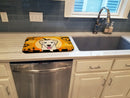 Halloween Golden Retriever Dish Drying Mat Absorbent Dish Drying Mat Pad for Kitchen Counter Dish Drainer Mat for Countertop, 14 x 21", Multicolor