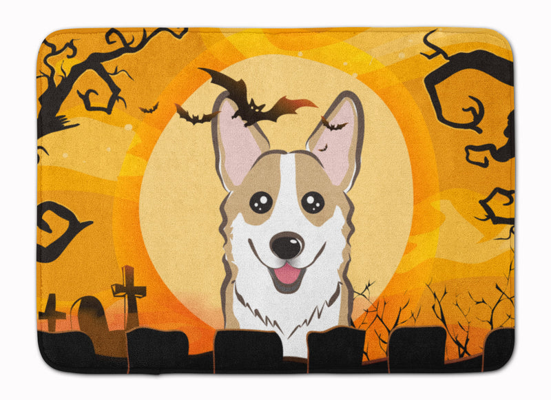 Halloween Sable Corgi Machine Washable Memory Foam Mat BB1811RUG