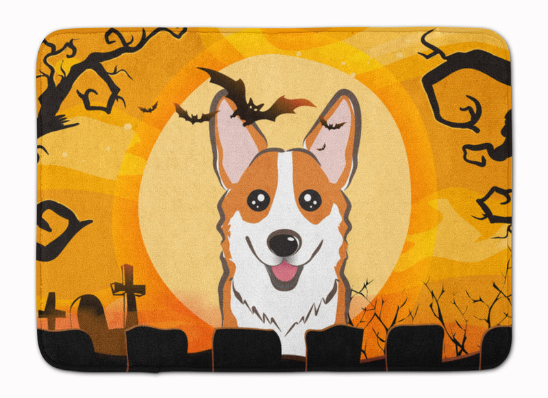 Halloween Red Corgi Machine Washable Memory Foam Mat BB1812RUG