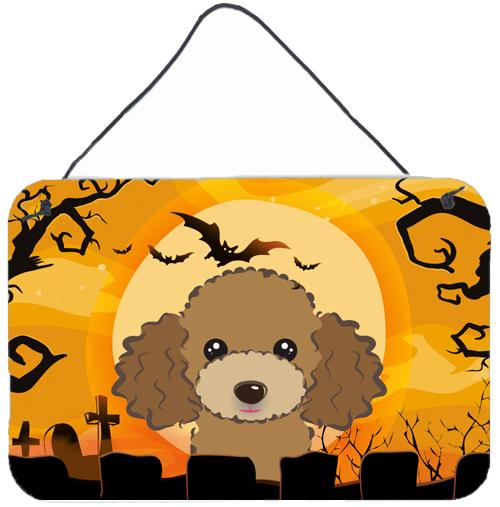 Halloween Chocolate Brown Poodle Wall or Door Hanging Prints BB1814DS812