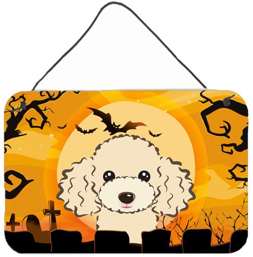 Halloween Buff Poodle Wall or Door Hanging Prints BB1816DS812