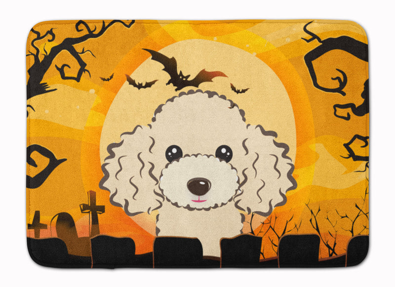 Halloween Buff Poodle Machine Washable Memory Foam Mat BB1816RUG