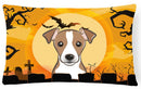 Halloween Jack Russell Terrier Decorative Throw Pillow 12x16 Indoor Outdoor Accent Cushion, Fabric Cover with Insert for Sofa, Bed, Porch & Living Room