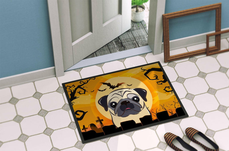 Halloween Fawn Pug Indoor or Outdoor Mat 24x36 BB1820JMAT