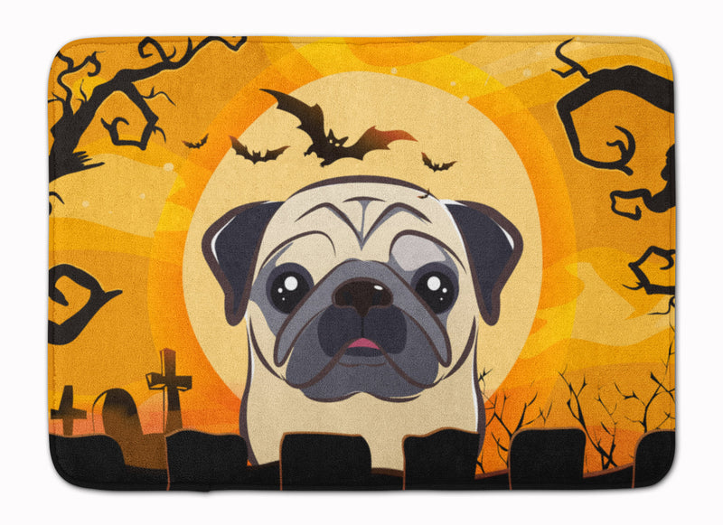 Halloween Fawn Pug Machine Washable Memory Foam Mat BB1820RUG