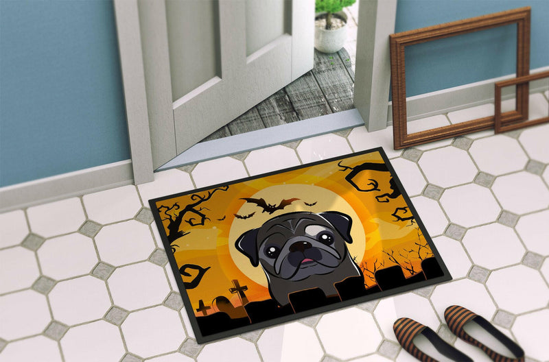 Halloween Black Pug Indoor or Outdoor Mat 24x36 BB1821JMAT