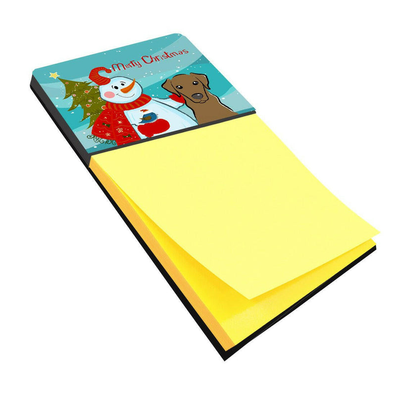 Snowman with Chocolate Labrador Sticky Note Holder BB1854SN