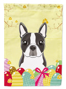 Boston Terrier Easter Egg Hunt Garden Flag - Outdoor Decorative Yard Flag BB1885GF