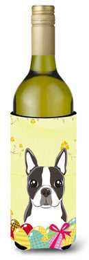 Boston Terrier Easter Egg Hunt Wine Bottle Beverage Insulator Hugger BB1885LITERK