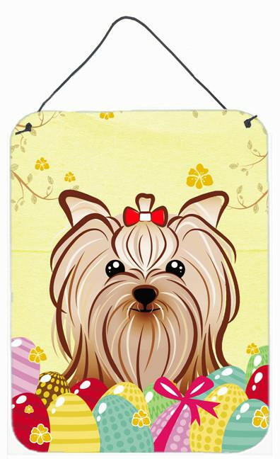 Yorkie Yorkshire Terrier Easter Egg Hunt Wall or Door Hanging Prints BB1886DS1216