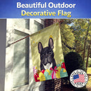 French Bulldog Easter Egg Hunt House Flag 28x40 Porch Sleeve Pole Decorative Outside Yard Banner Artwork Wall Hanging, Polyester