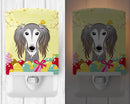 Saluki Easter Egg Hunt Ceramic Night Light Compact, UL-Certified, Ideal for Bedroom, Bathroom, Nursery, Hallway, Kitchen, 6x4x3, Multicolor
