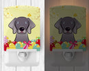 Weimaraner Easter Egg Hunt Ceramic Night Light Compact, UL-Certified, Ideal for Bedroom, Bathroom, Nursery, Hallway, Kitchen, 6x4x3, Multicolor