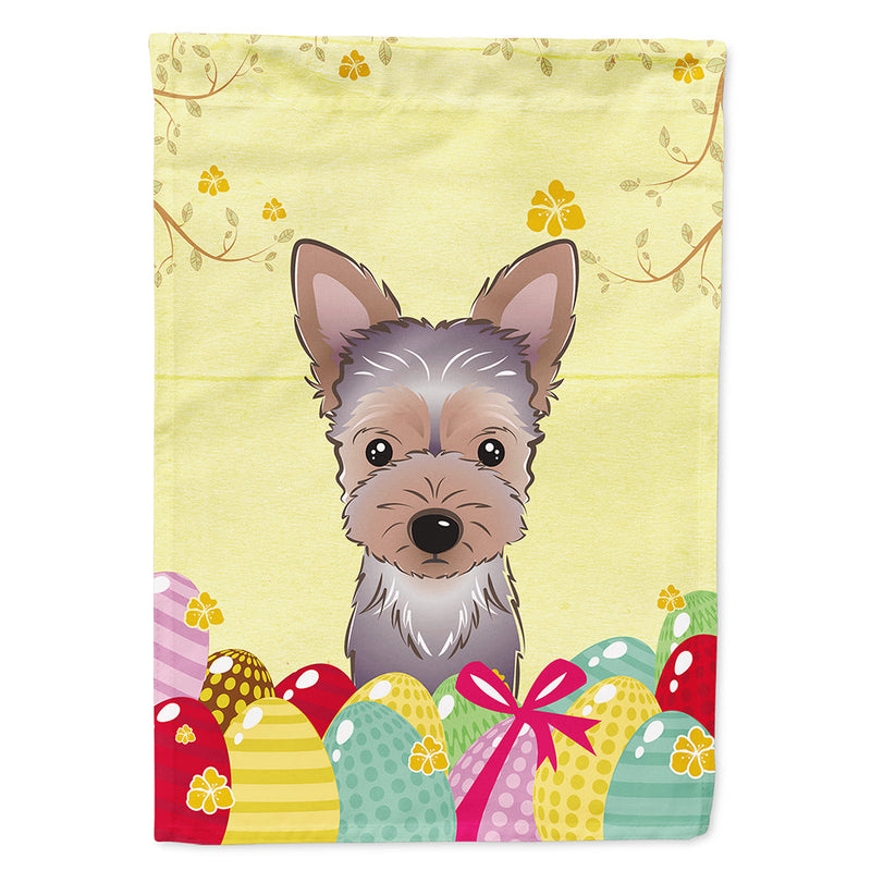 Yorkie Puppy Easter Egg Hunt Flag Canvas House Size BB1914CHF