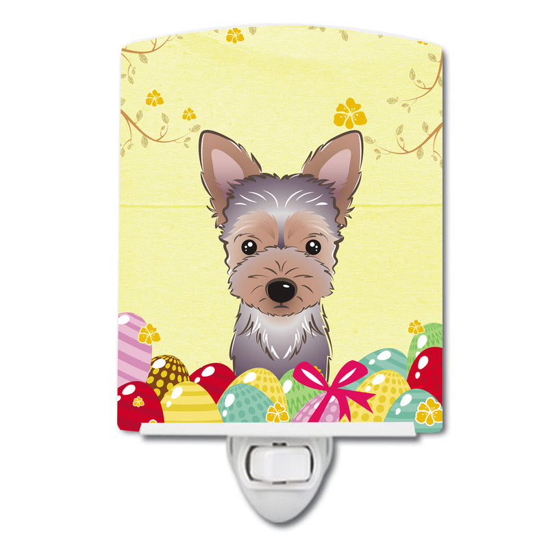 Yorkie Puppy Easter Egg Hunt Ceramic Night Light BB1914CNL