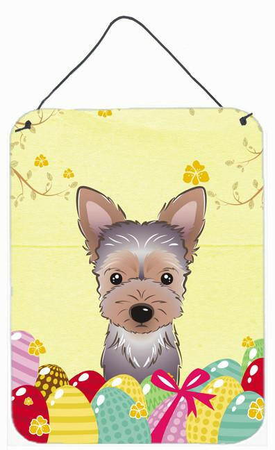 Yorkie Puppy Easter Egg Hunt Wall or Door Hanging Prints BB1914DS1216