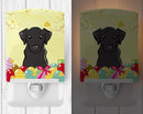 Black Labrador Easter Egg Hunt Ceramic Night Light Compact, UL-Certified, Ideal for Bedroom, Bathroom, Nursery, Hallway, Kitchen, 6x4x3, Multicolor