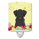 Black Labrador Easter Egg Hunt Ceramic Night Light Compact, UL-Certified, Ideal for Bedroom, Bathroom, Nursery, Hallway, Kitchen, 6x4x3, Multicolor