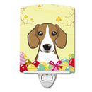 Beagle Easter Egg Hunt Ceramic Night Light Compact, UL-Certified, Ideal for Bedroom, Bathroom, Nursery, Hallway, Kitchen, 6x4x3, Multicolor