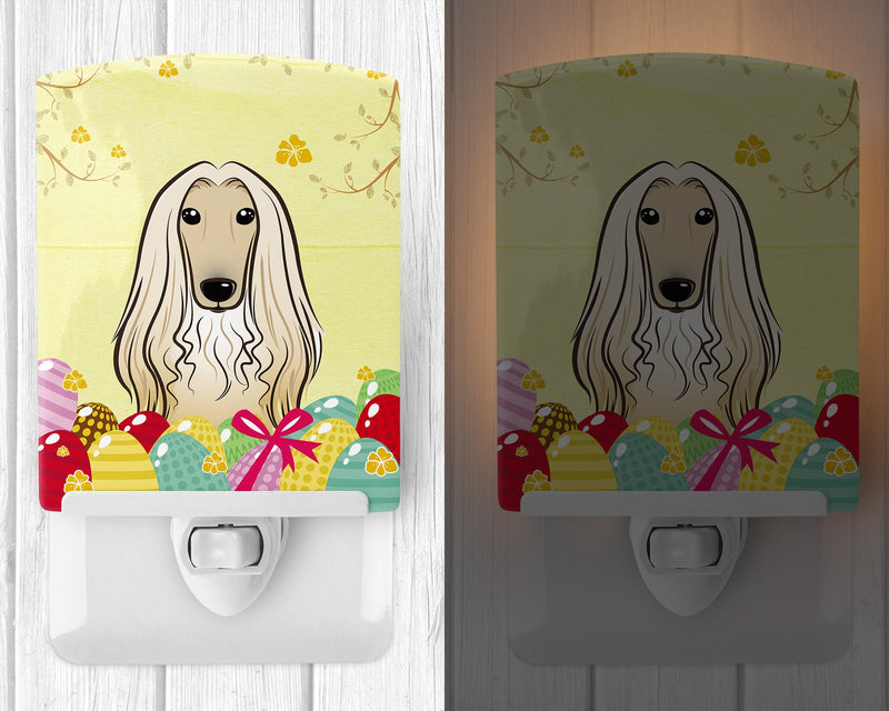 Afghan Hound Easter Egg Hunt Ceramic Night Light BB1926CNL