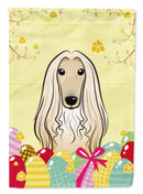 Afghan Hound Easter Egg Hunt Garden Flag - Outdoor Decorative Yard Flag BB1926GF