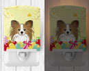 Papillon Easter Egg Hunt Ceramic Night Light Compact, UL-Certified, Ideal for Bedroom, Bathroom, Nursery, Hallway, Kitchen, 6x4x3, Multicolor