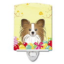Papillon Easter Egg Hunt Ceramic Night Light Compact, UL-Certified, Ideal for Bedroom, Bathroom, Nursery, Hallway, Kitchen, 6x4x3, Multicolor