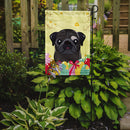 Black Pug Easter Egg Hunt Garden Flag - Outdoor Decorative Yard Flag BB1945GF