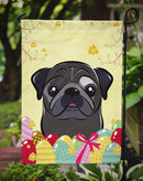 Black Pug Easter Egg Hunt Garden Flag - Outdoor Decorative Yard Flag BB1945GF