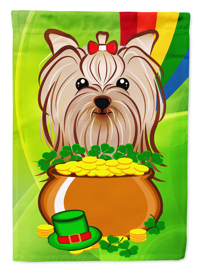 Yorkie Yorkshire Terrier St. Patrick's Day Flag Garden Size BB1948GF