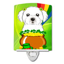 Ceramic Night Light Compact, UL-Certified, Ideal for Bedroom, Bathroom, Nursery, Hallway, Kitchen, 6x4x3, Multicolor