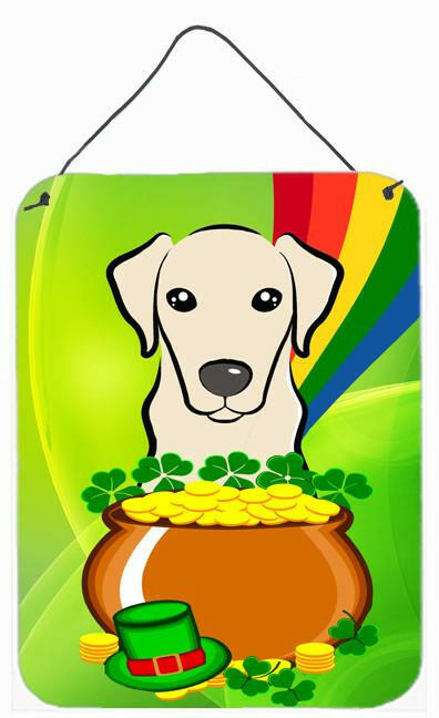 Yellow Labrador St. Patrick's Day Wall or Door Hanging Prints BB1966DS1216