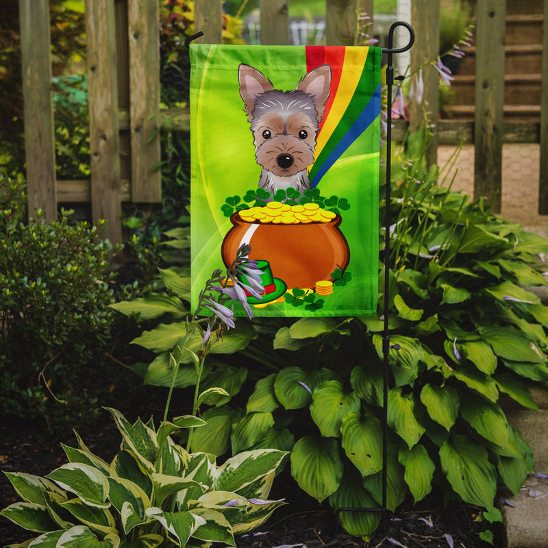 Yorkie Puppy St. Patrick's Day Flag Garden Size BB1976GF