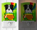 Border Collie St. Patrick's Day Ceramic Night Light BB1985CNL