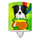 Border Collie St. Patrick's Day Ceramic Night Light BB1985CNL