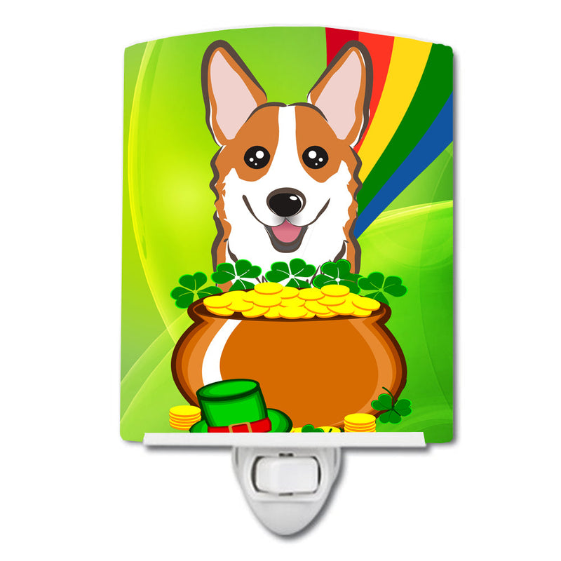 Red Corgi St. Patrick's Day Ceramic Night Light BB1998CNL