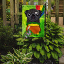 Black Pug St. Patrick's Day Garden Flag – Decorative Outdoor Yard Flag BB2007GF