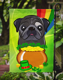Black Pug St. Patrick's Day Garden Flag – Decorative Outdoor Yard Flag BB2007GF
