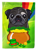 Black Pug St. Patrick's Day Garden Flag – Decorative Outdoor Yard Flag BB2007GF