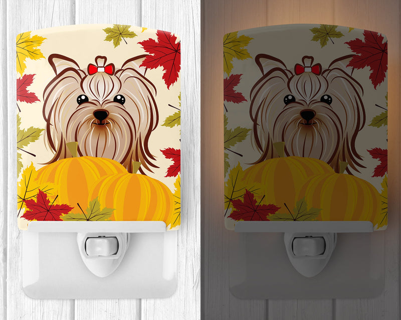 Yorkie Yorkishire Terrier Thanksgiving Ceramic Night Light BB2010CNL