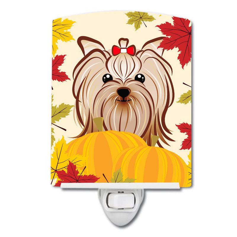 Yorkie Yorkishire Terrier Thanksgiving Ceramic Night Light BB2010CNL