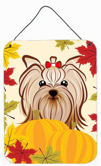 Yorkie Yorkshire Terrier Thanksgiving Wall or Door Hanging Prints BB2010DS1216